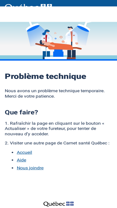 Carnet santé Québec – Accueil