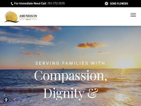 'amundsonfuneralhome.com' screenshot