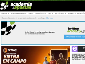 'academiadasapostas.com' screenshot