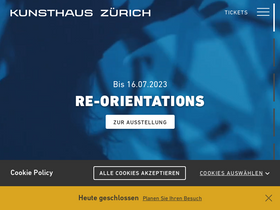 'kunsthaus.ch' screenshot