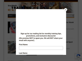 'trainingforclimbing.com' screenshot