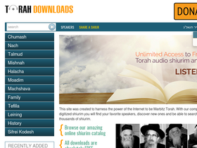 'torahdownloads.com' screenshot