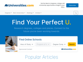 'universities.com' screenshot