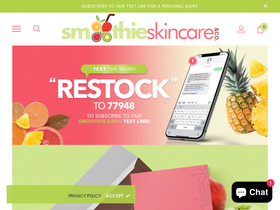 smoothieskincare.shop homepage screenshot