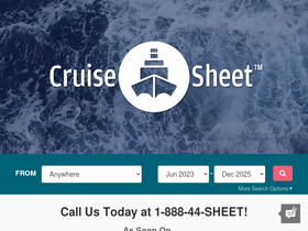 'cruisesheet.com' screenshot