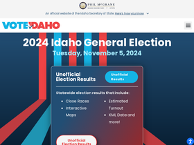 'voteidaho.gov' screenshot