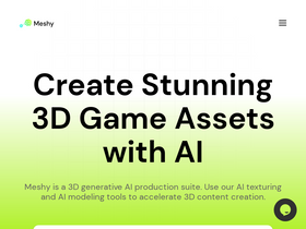 Meshy - Revolutionize 3D creation: AI-powered, text/image to model, rapid texturing, diverse export options.