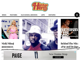 'hiphophero.com' screenshot