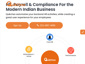 'quikchex.in' screenshot