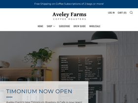 aveleyfarmscoffee.com homepage screenshot