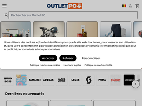 Outlet Pc homepage screenshot