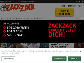 'zackzack.at' screenshot