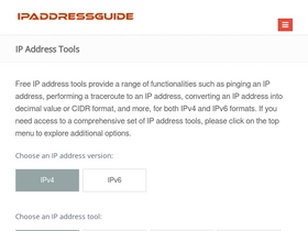 'ipaddressguide.com' screenshot