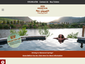 'ironmountainhotsprings.com' screenshot