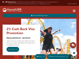 'hawaiiusafcu.com' screenshot