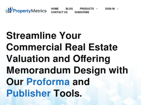 'propertymetrics.com' screenshot