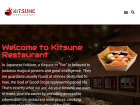 'kitsunerestaurant.com' screenshot