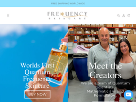 frequencyskincare.com homepage screenshot