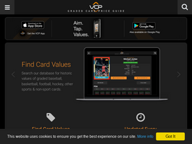 'vintagecardprices.com' screenshot