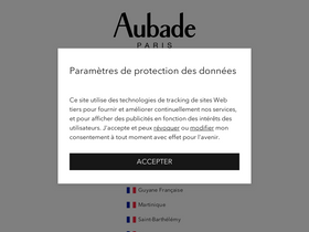 'aubade.com' screenshot