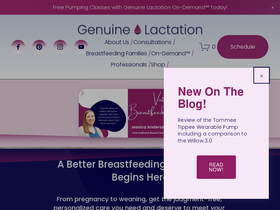 'genuinelactation.com' screenshot