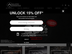 'ballisticadvantage.com' screenshot