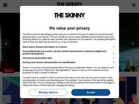 'theskinny.co.uk' screenshot