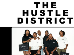 The Hustle District homepage screenshot