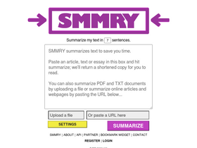 'smmry.com' screenshot