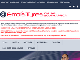 'errolstyres.co.za' screenshot