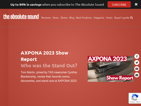 'theabsolutesound.com' screenshot