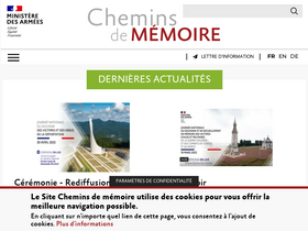 'cheminsdememoire.gouv.fr' screenshot