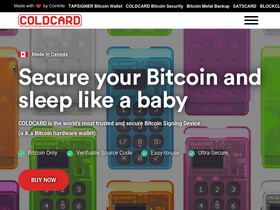 'coldcard.com' screenshot
