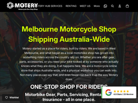 motery.com.au homepage screenshot