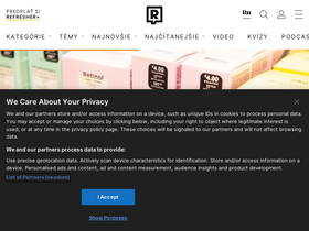 'refresher.sk' screenshot