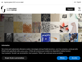 'uffizi.it' screenshot