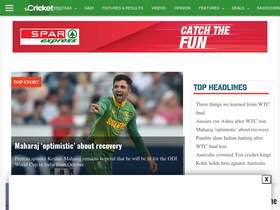 'sacricketmag.com' screenshot