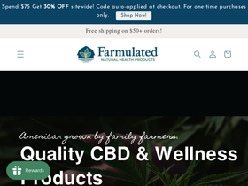 Farmulated CBD homepage screenshot
