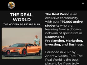 'therealworldsite.com' screenshot