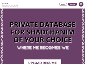 'adoptashadchan.com' screenshot