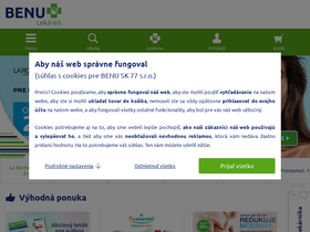 'benulekaren.sk' screenshot