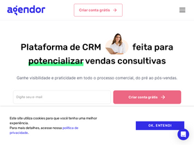 'agendor.com.br' screenshot