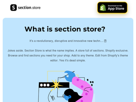 Section website screenshot