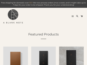 ablanknote.com homepage screenshot