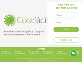 'cotefacil.com' screenshot