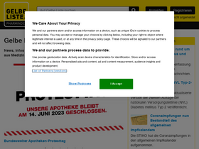 'gelbe-liste.de' screenshot