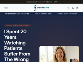 steadyspine.com homepage screenshot