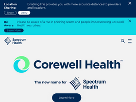 'spectrumhealth.org' screenshot