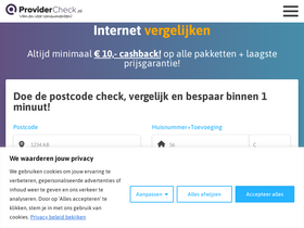'providercheck.nl' screenshot