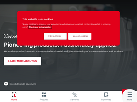 'leybold.com' screenshot